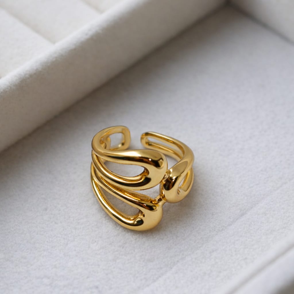 Modern Flow Adjustable Ring | Isha Elite 💎