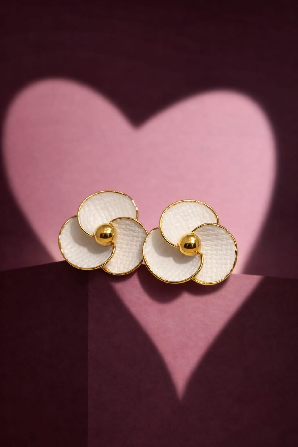 Floral Enamel Stud Earrings – Isha Elite