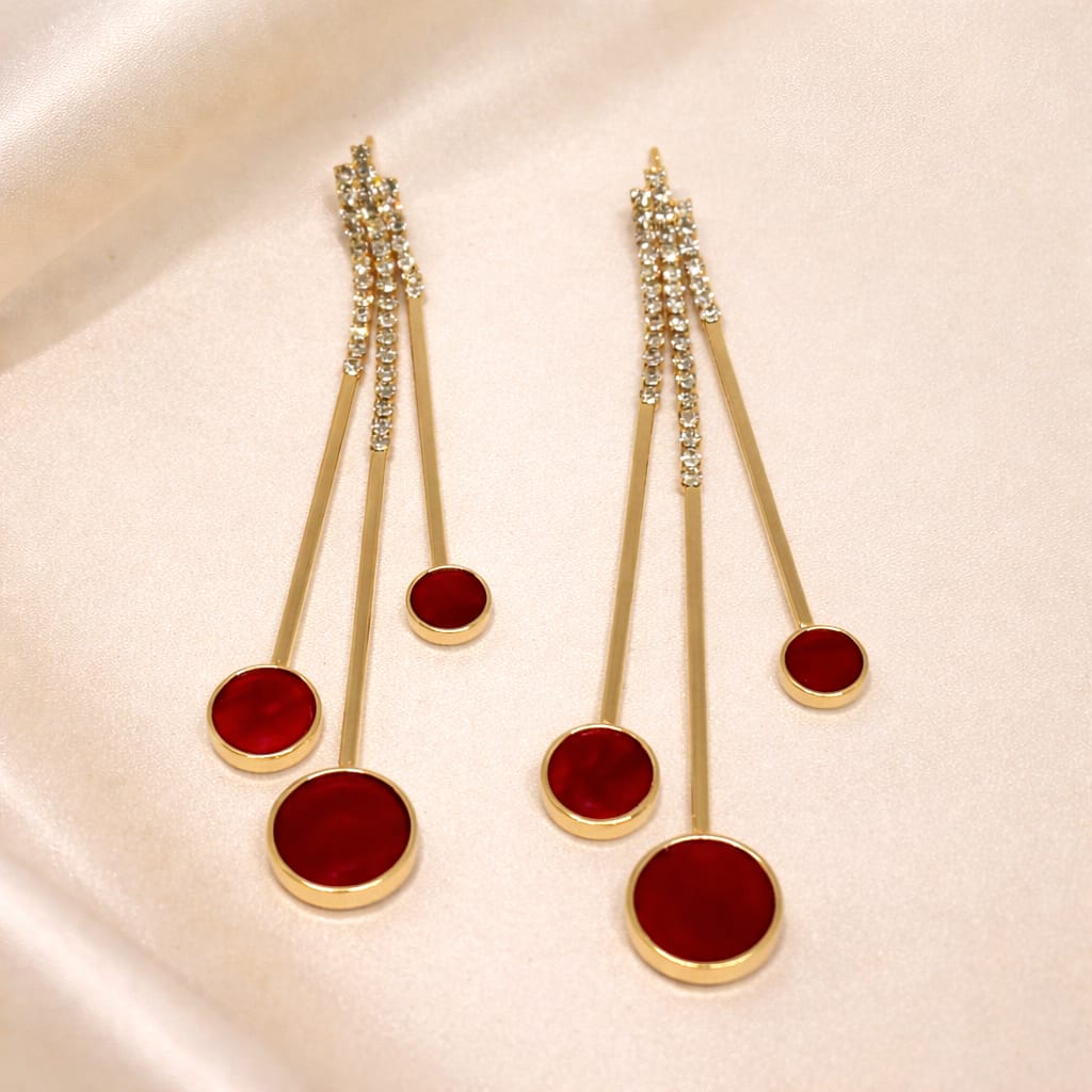 Ruby Drop Statement Earrings – Isha Elite