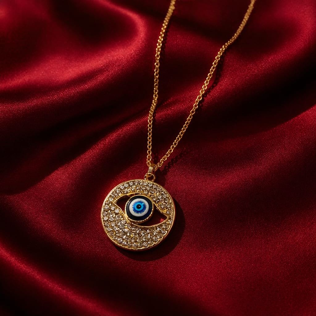 Evil Eye Crystal Protection Necklace