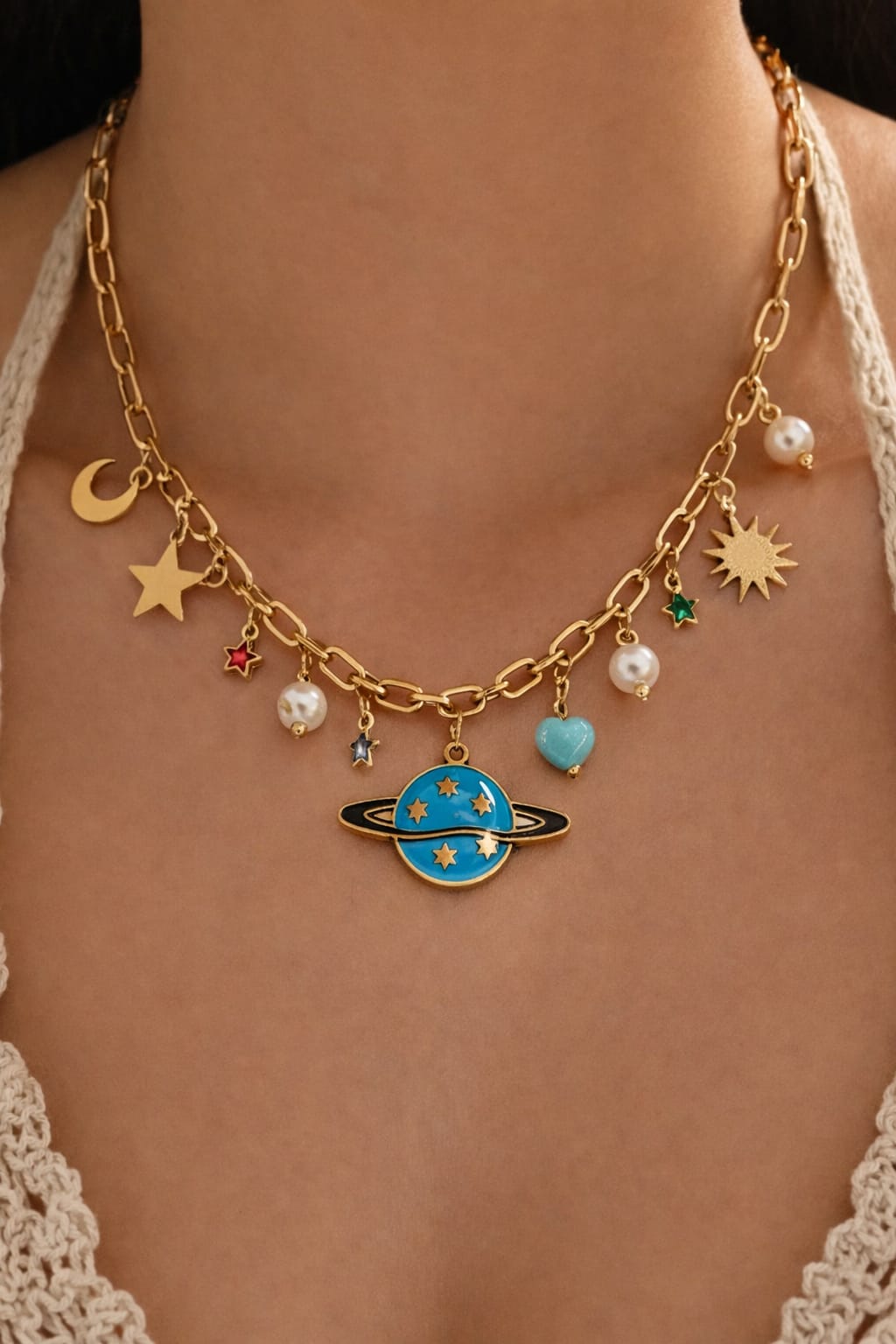 Celestial Charm Statement Necklace