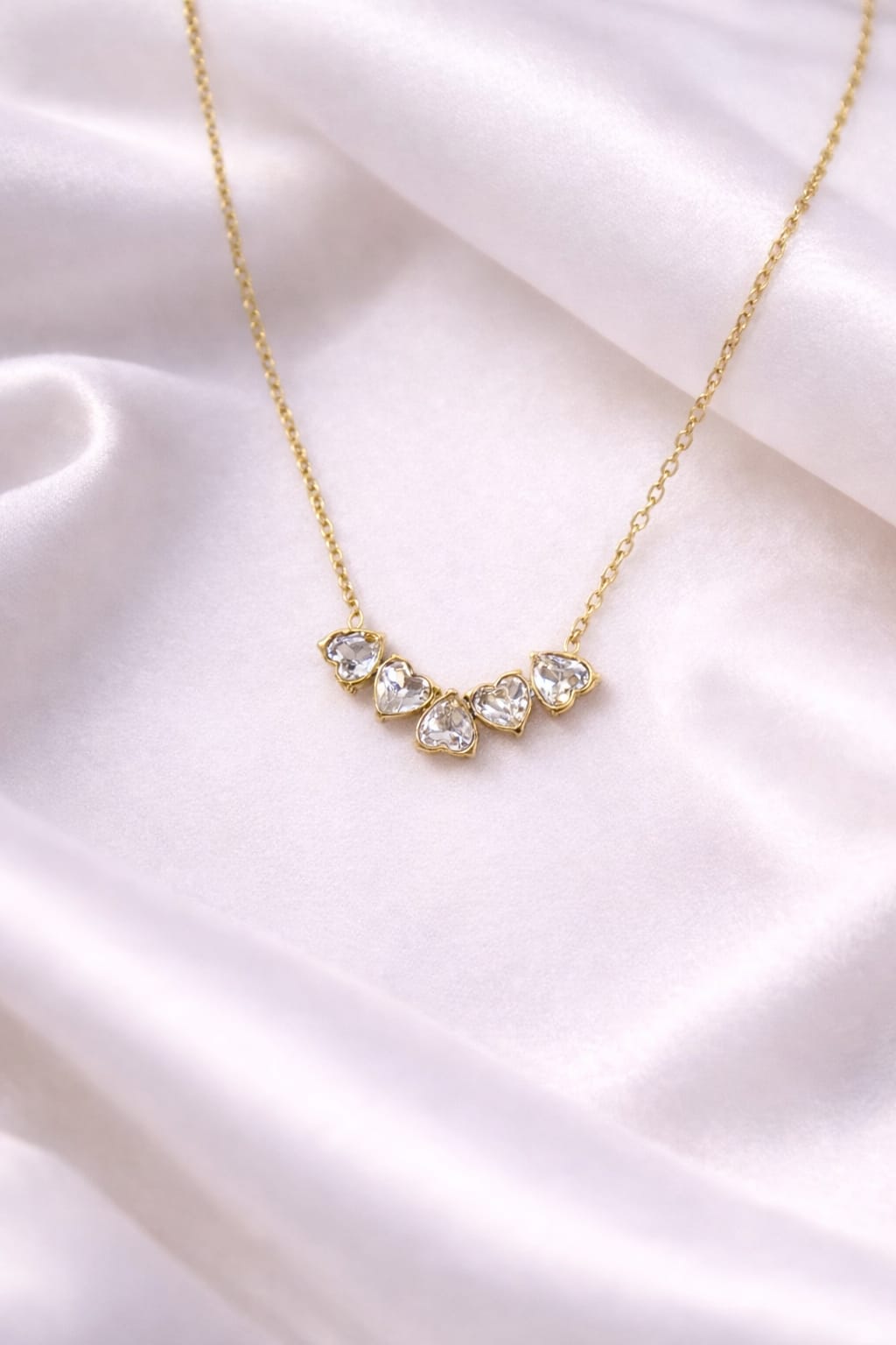 Crystal Heart Charm Necklace